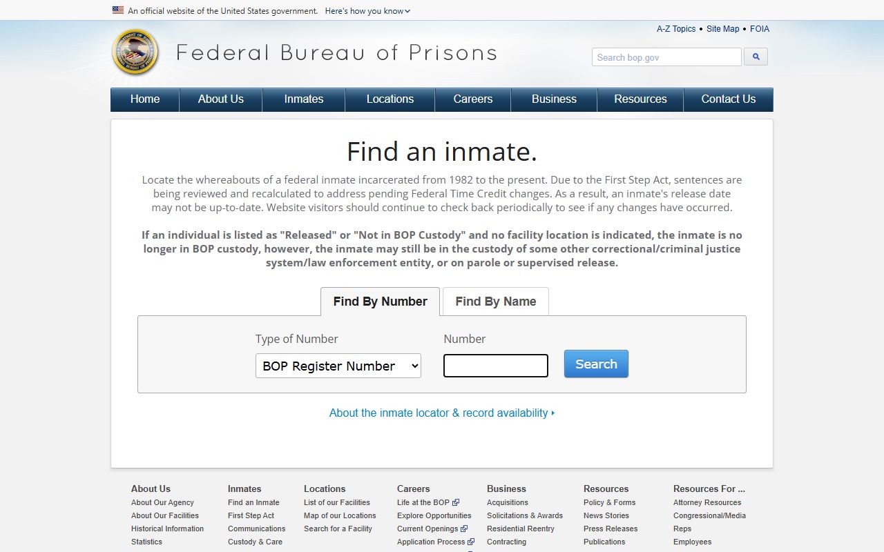 Federal Bureau of Prisons inmate locator for Lorain County released inmates